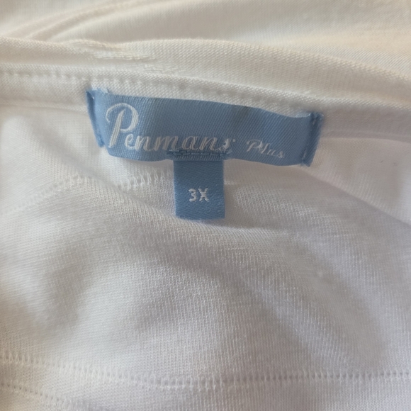 Penmans Elegant White Textured Women's Top Size 3X - Picture 6 of 6